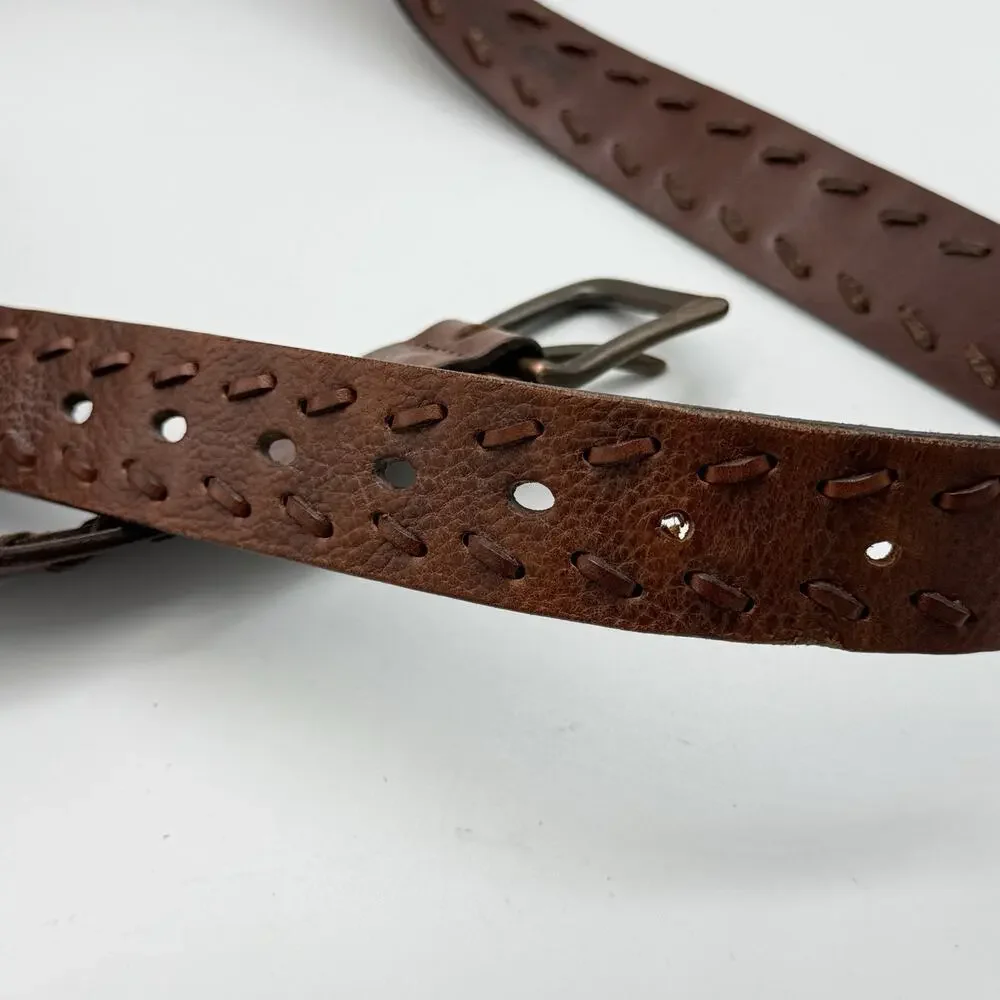 LEVIS Mens Brown Genuine Leather Belt Size 42 (38-44